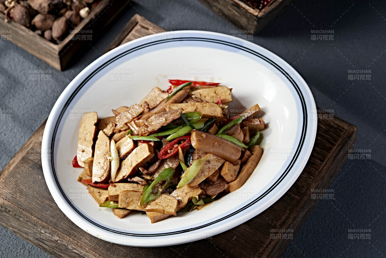 香煎豆腐配青椒