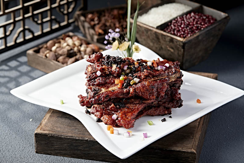 香烤排骨配五谷