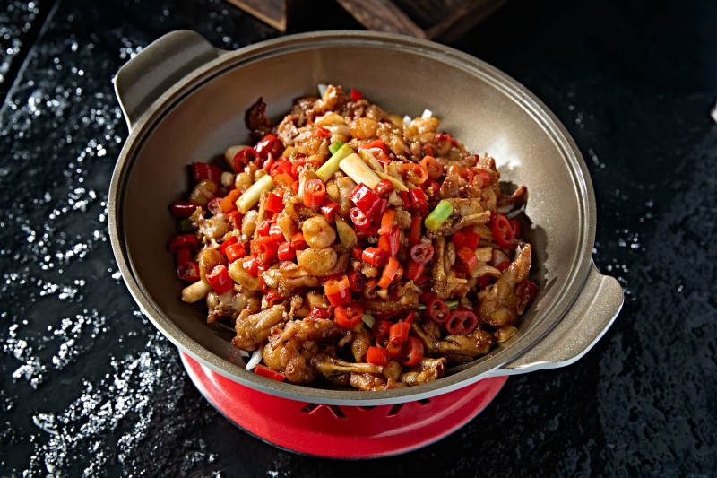 香辣鱿鱼炒菜