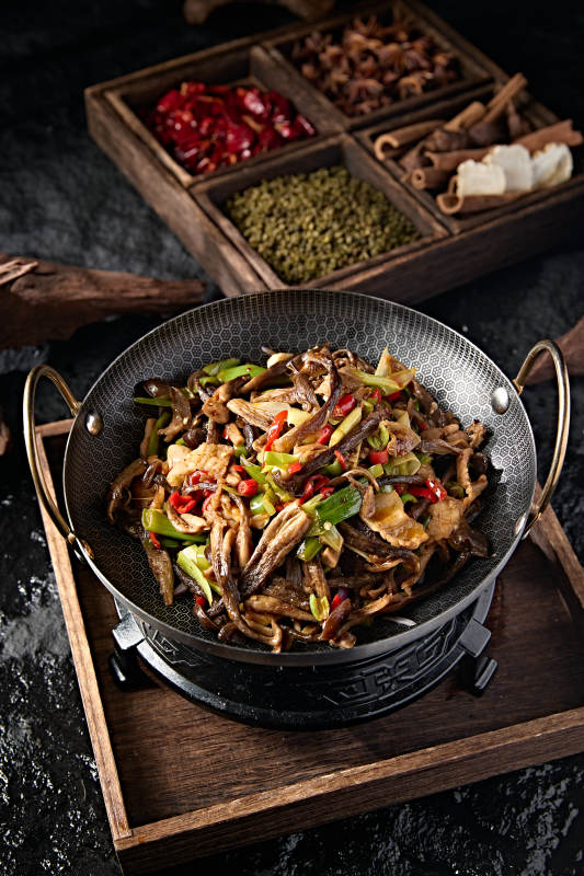 香辣干锅鹿茸菇