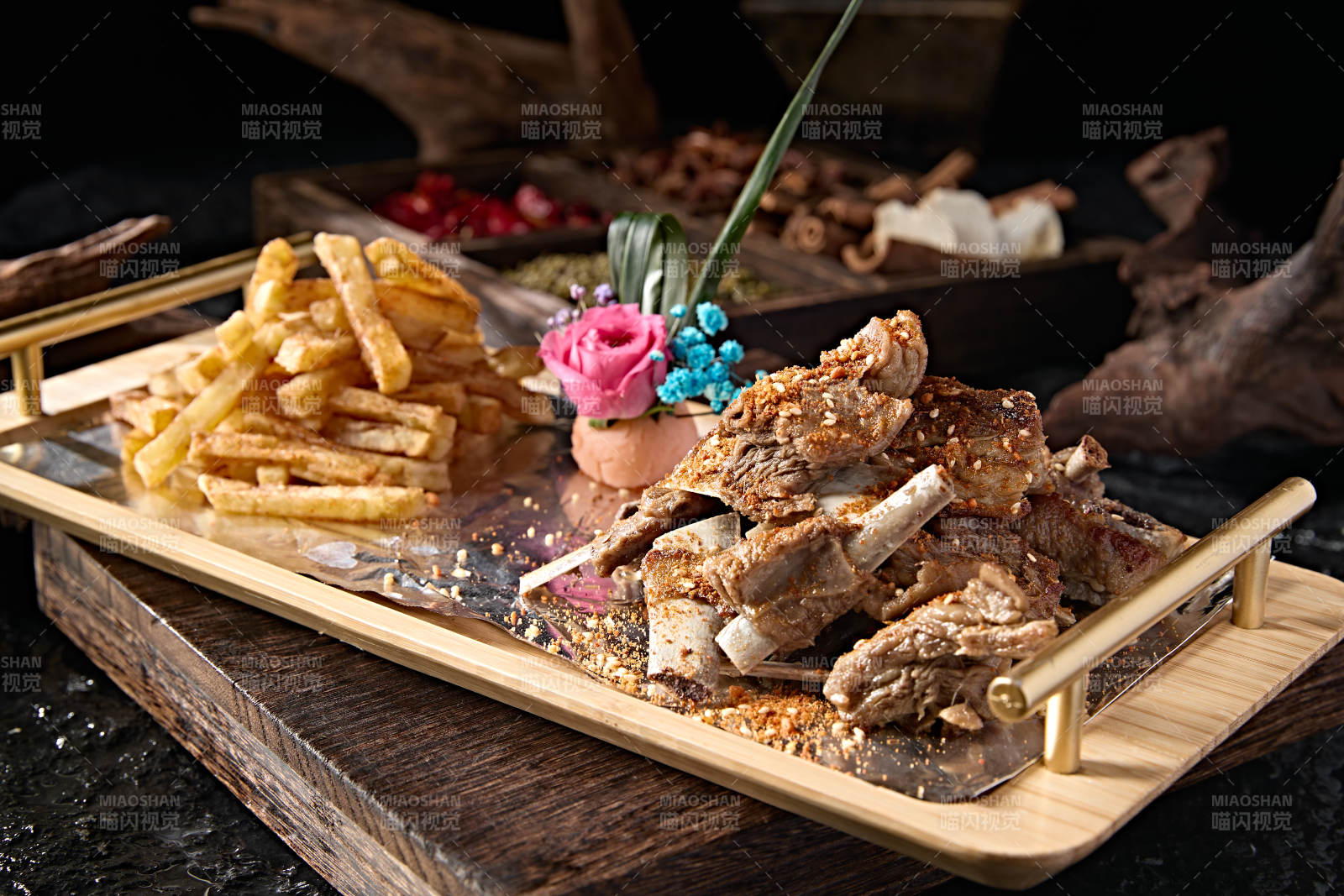 香煎羊排配薯条