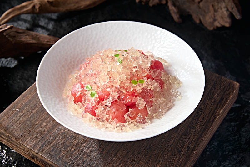 精美中餐凉菜糖腌圣女果拌水晶粉