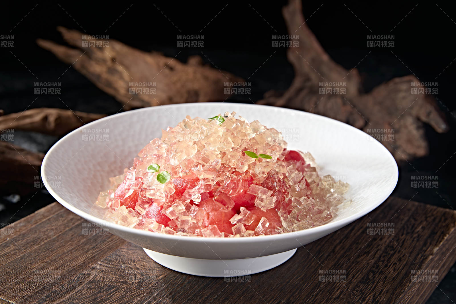 精美中餐凉菜糖腌圣女果拌水晶粉