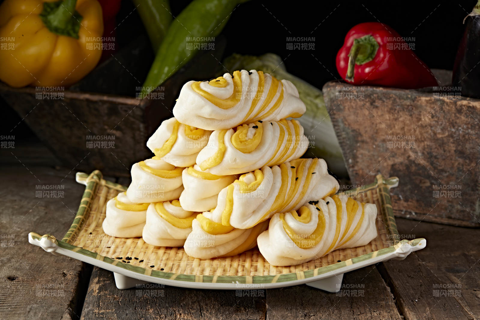 花卷堆叠诱人