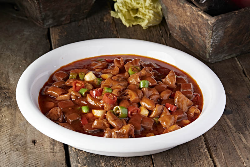 浓汤鸭血猪肥肠