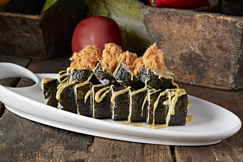 海苔卷配蛋黄酱