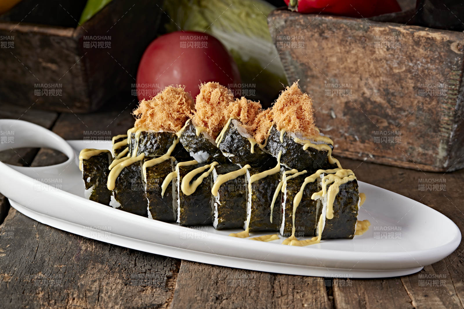 海苔卷配蛋黄酱