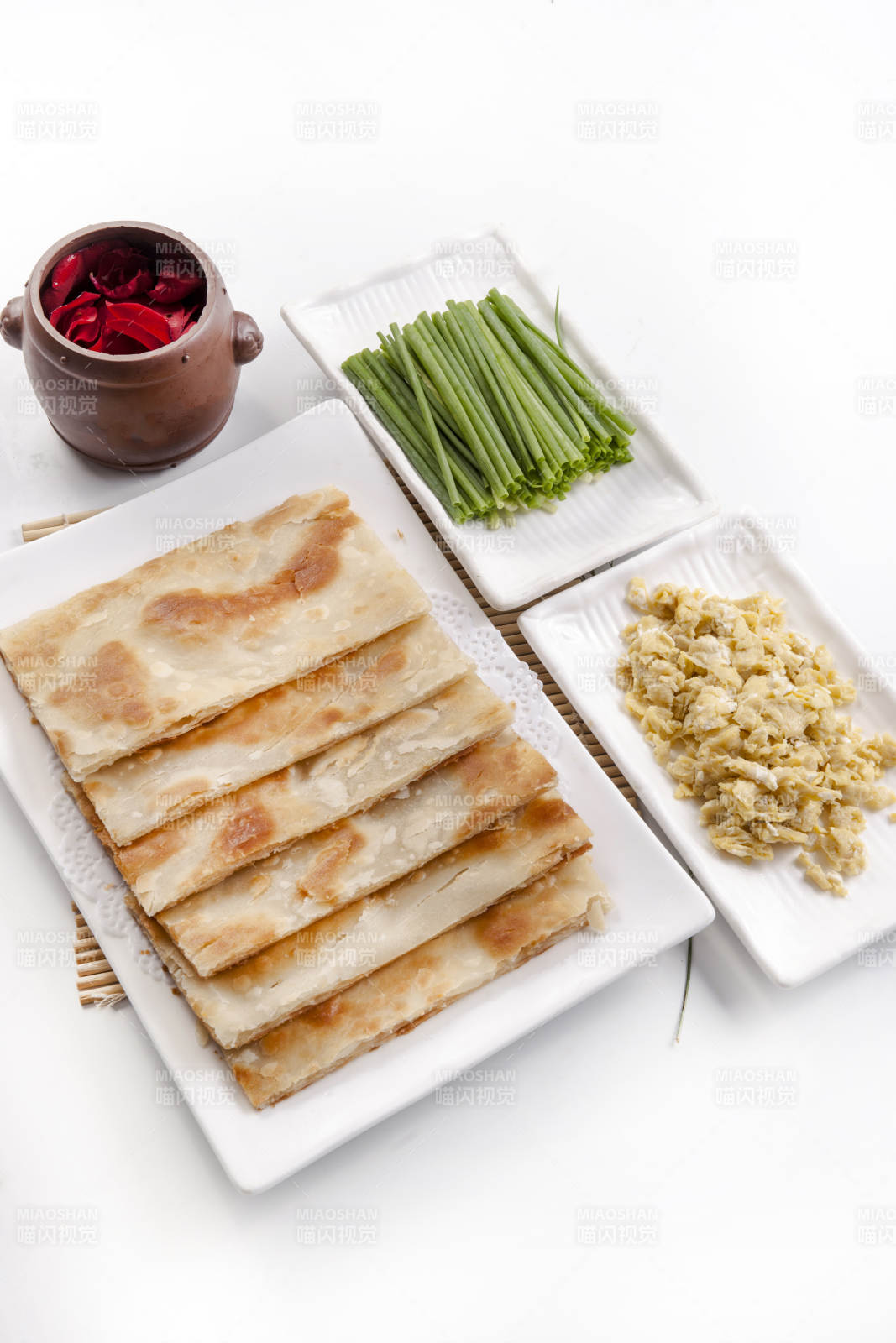 春饼配菜摆盘