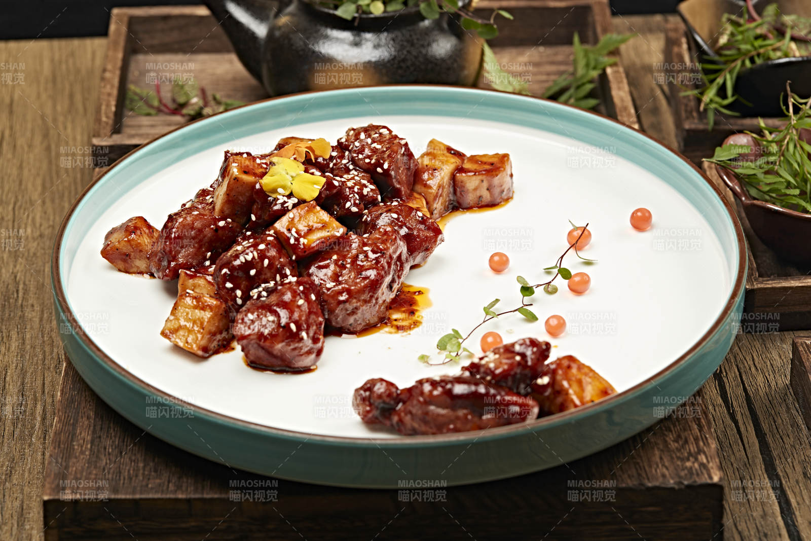 蜜汁排骨配果酱