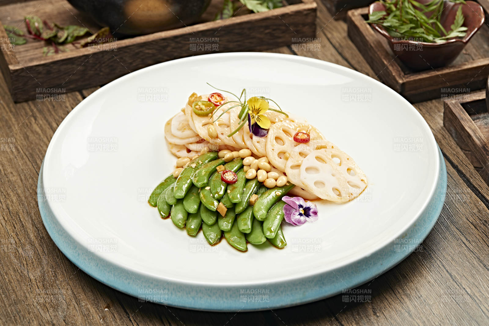 莲藕青豆创意料理