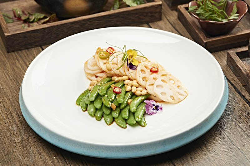 莲藕青豆创意料理