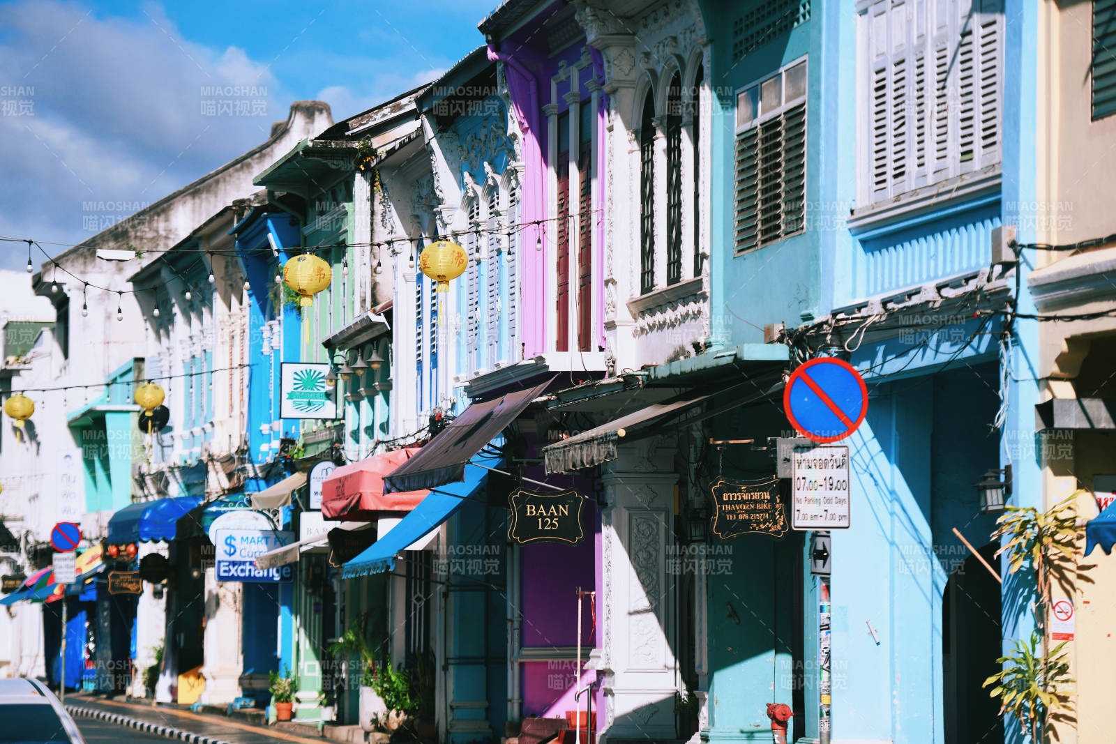 泰国普吉岛彩色老街风情