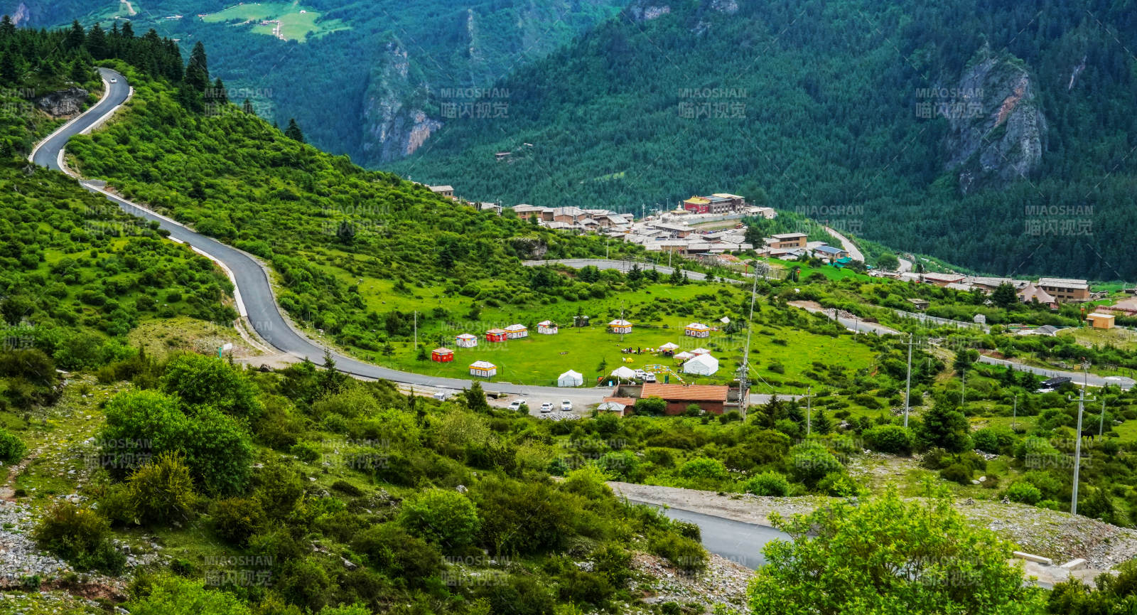 甘南小独库公路y550乡道沿途藏寨村落