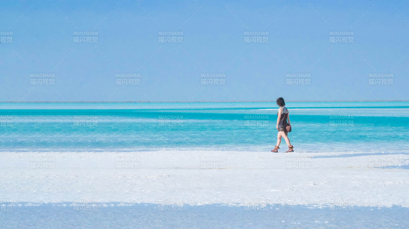 东台及乃尔盐湖边漫步独行