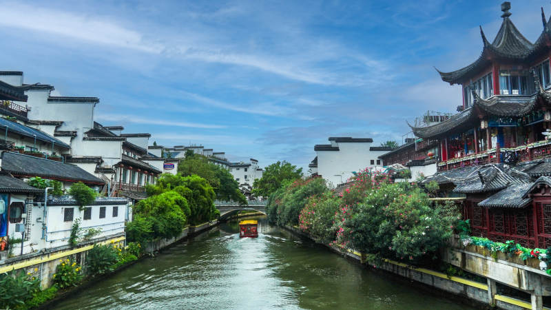南京秦淮河江南水乡风光