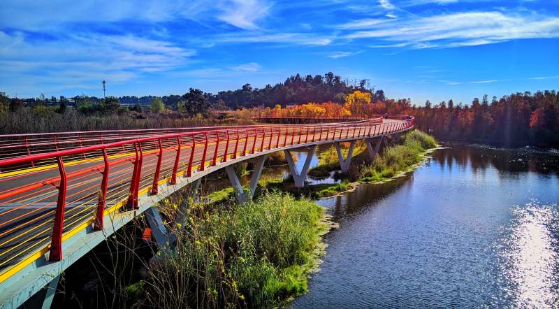 昆明滇池绿道水之桥秋日美景
