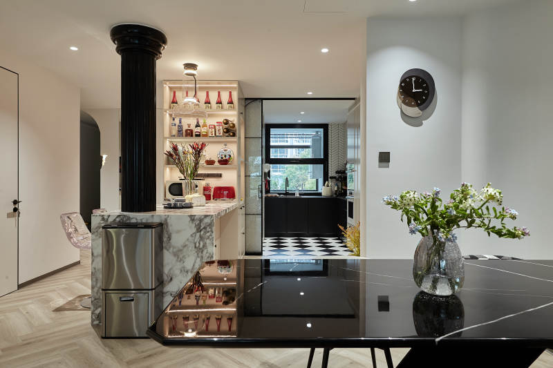 现代厨房客厅一体