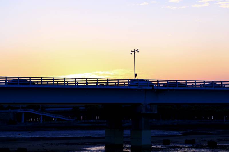 桥上日落美景