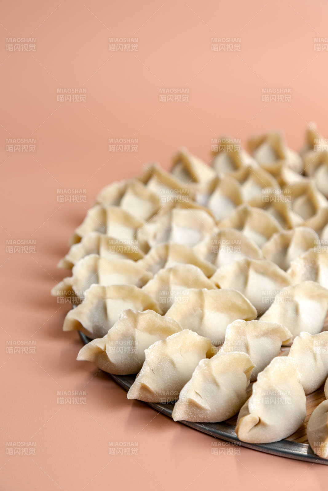 精致饺子排列整齐