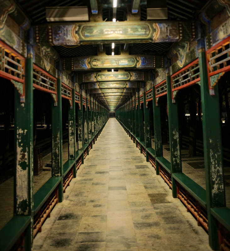 颐和园—古廊长影