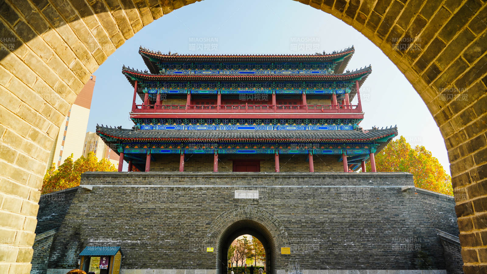 廊坊霸州古建筑拱门风光