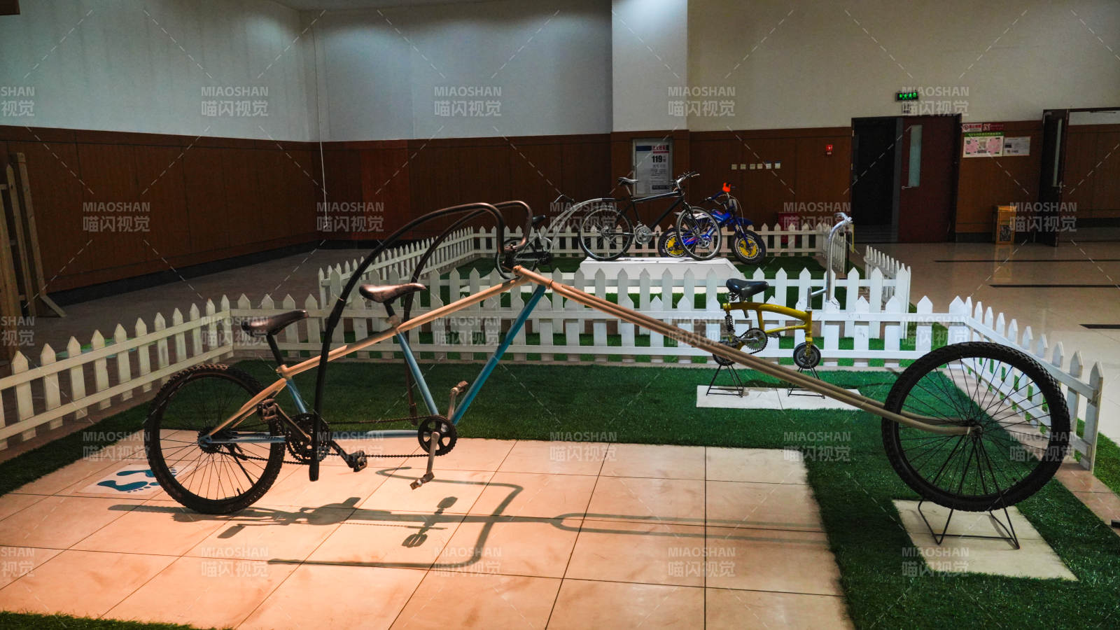 双人自行车展示