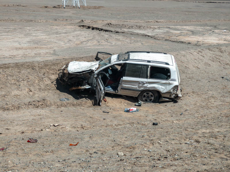 车祸现场 车辆损毁