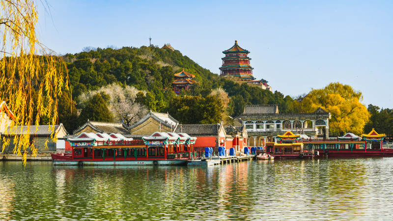 颐和园湖景风光无限