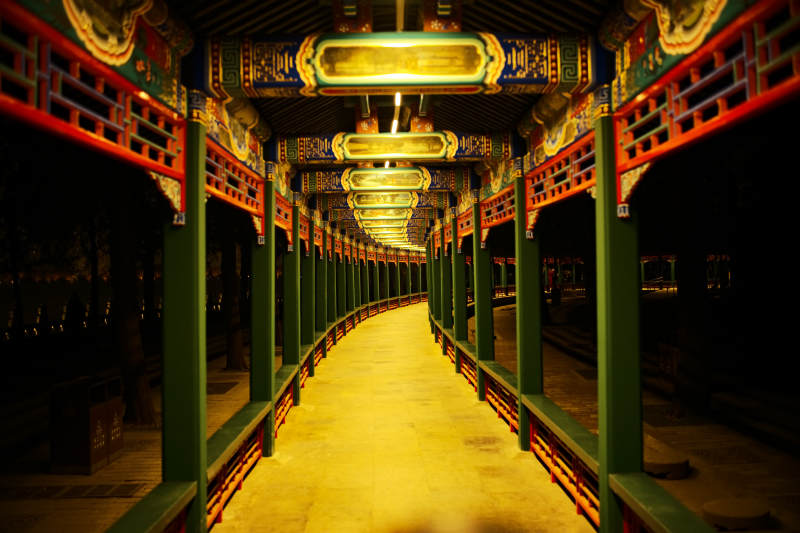 颐和园古色古香长廊