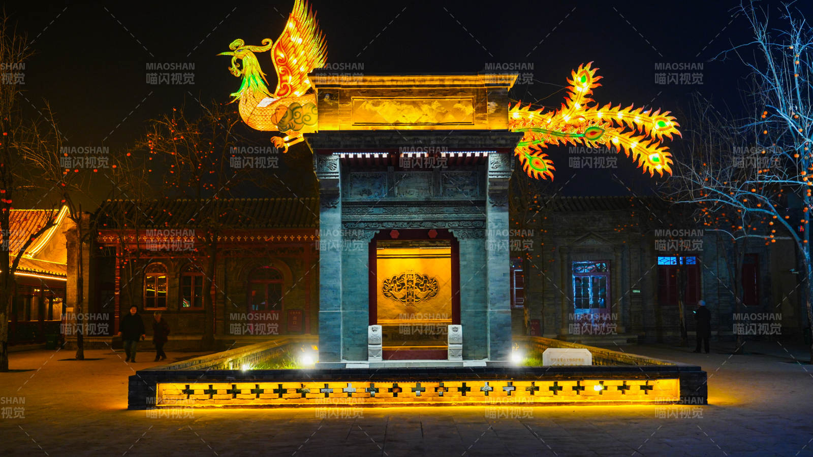 廊坊勝芳古鎮王家大院古建筑燈飾