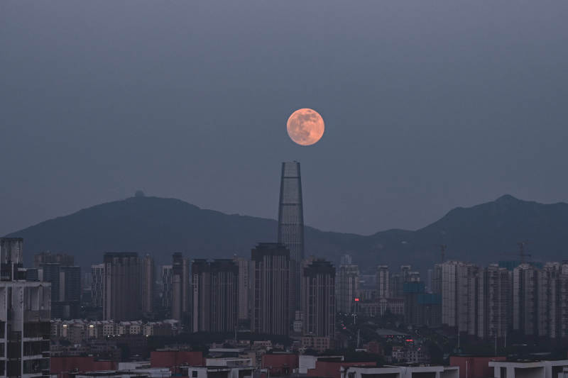 厦门月升城市夜景