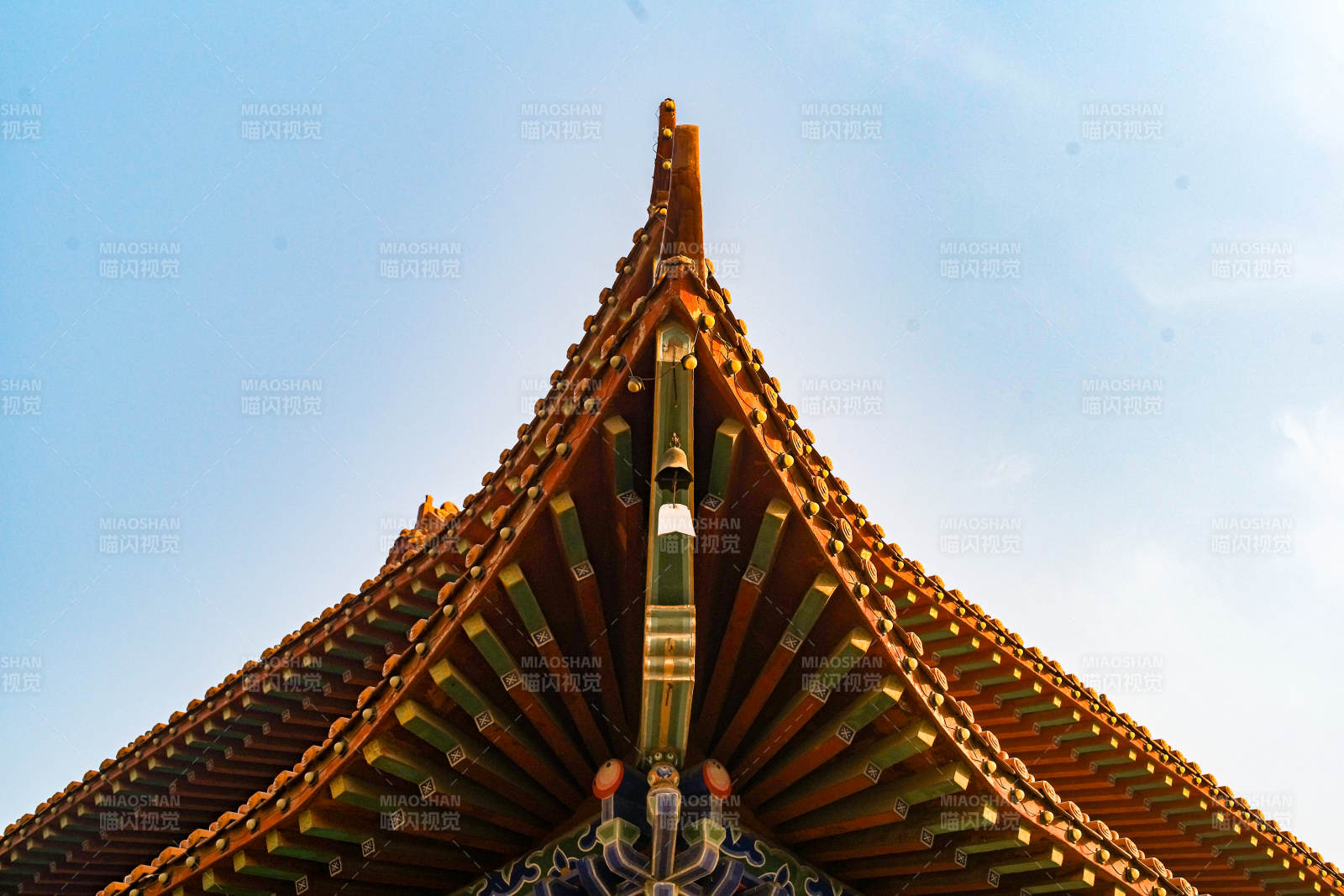 廊坊大悲禅寺古建筑飞檐翘角