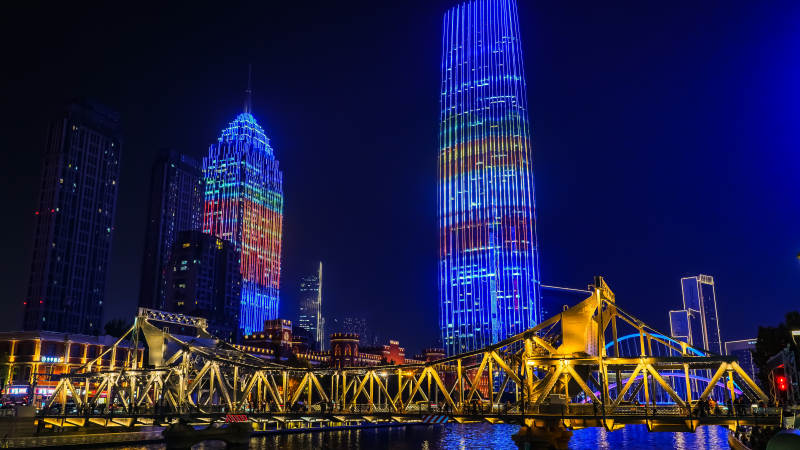 夜色中的城市之光