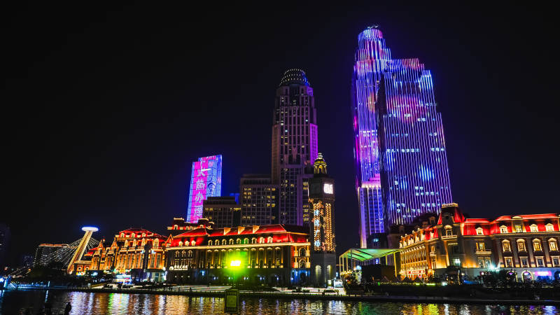 夜色璀璨都市風光