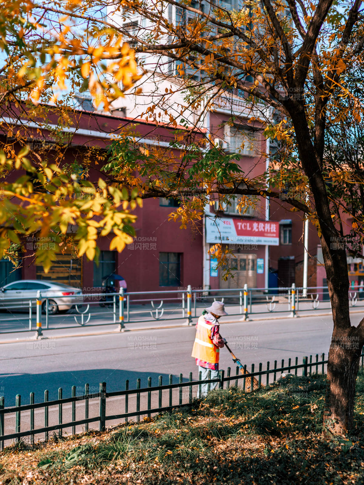 秋日清扫街景