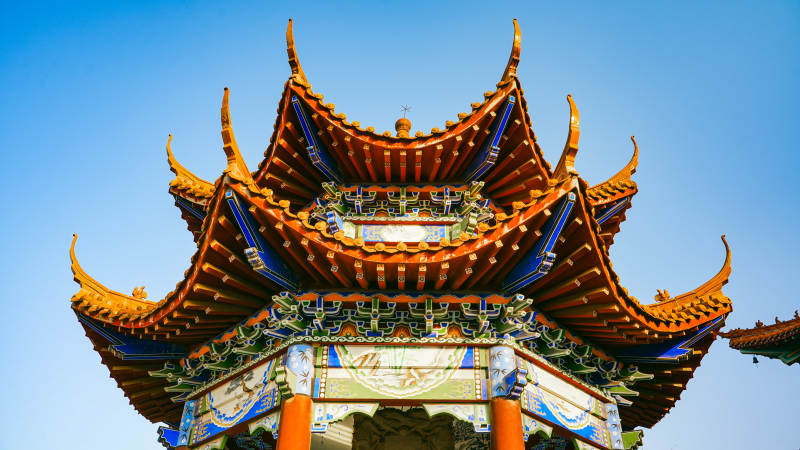 飞檐翘角古建筑