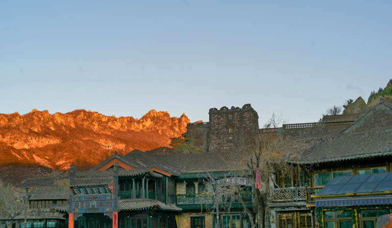 夕陽下的古建筑群