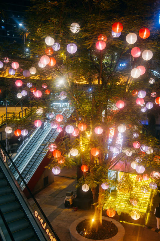 燈火闌珊夜景圖