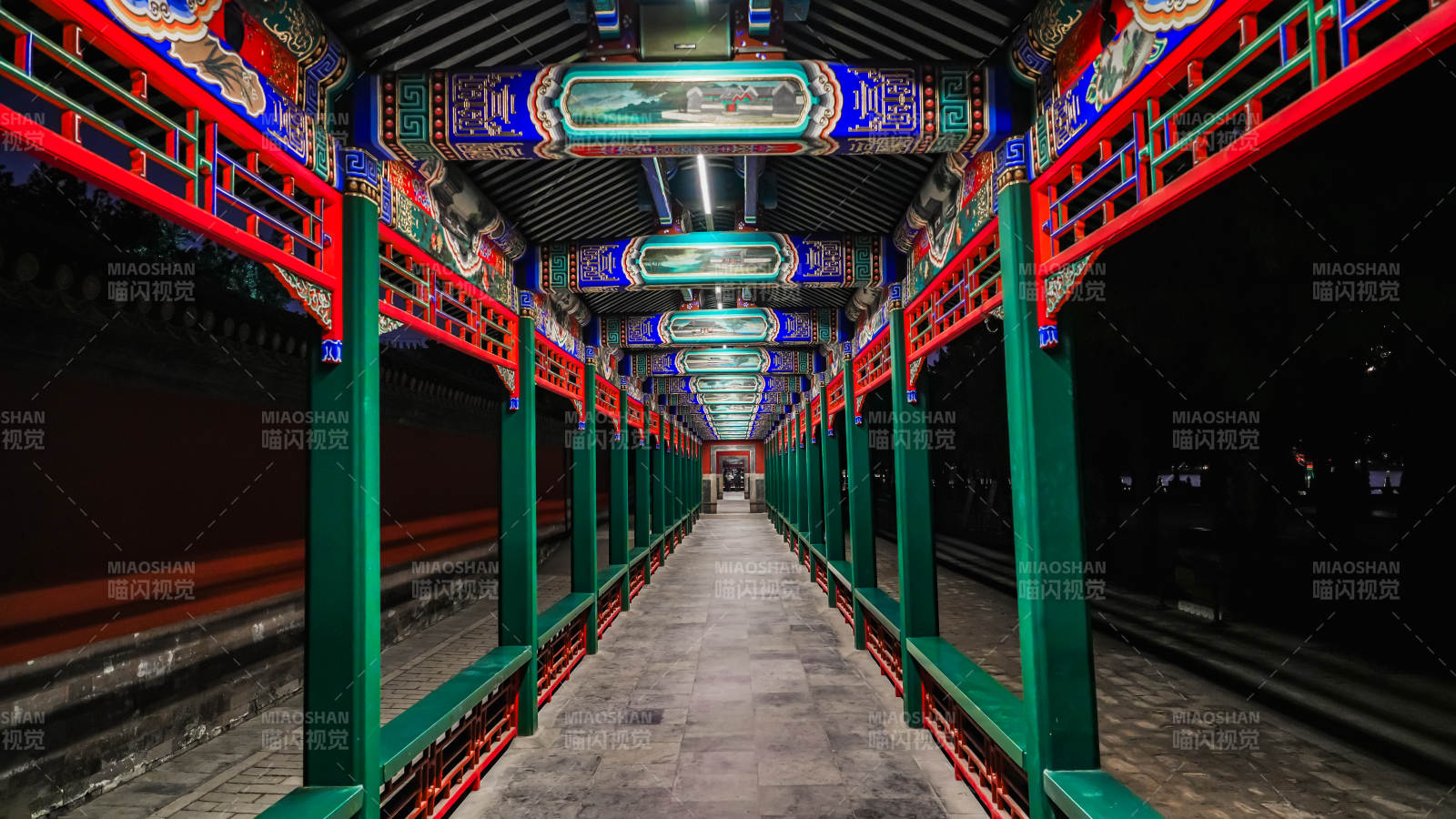 頤和園古色古香長廊