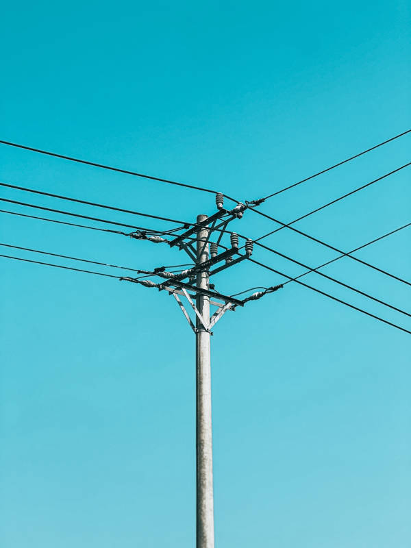 電線桿與藍天