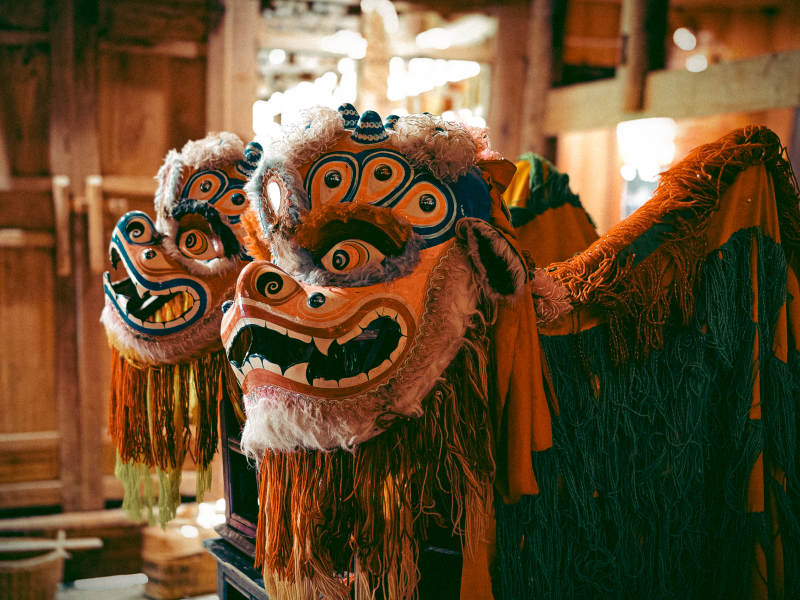 傳統(tǒng)舞獅面具