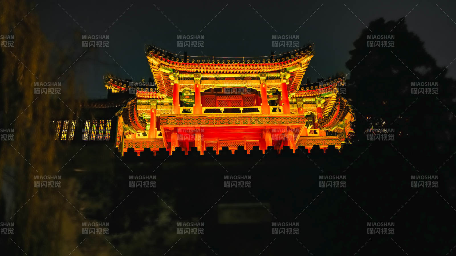 頤和園文昌閣夜色