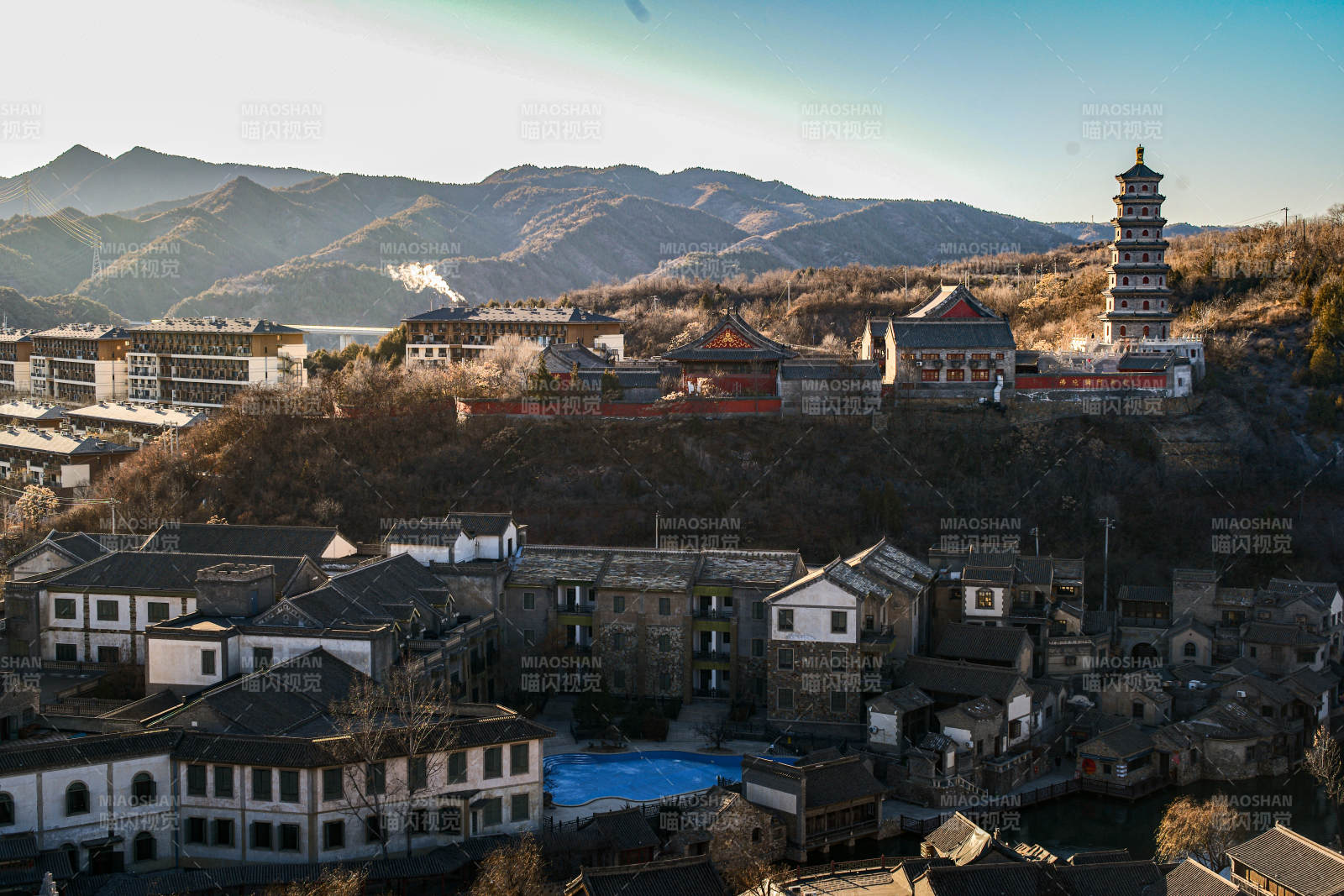 古北水鎮 山間古塔小鎮風光