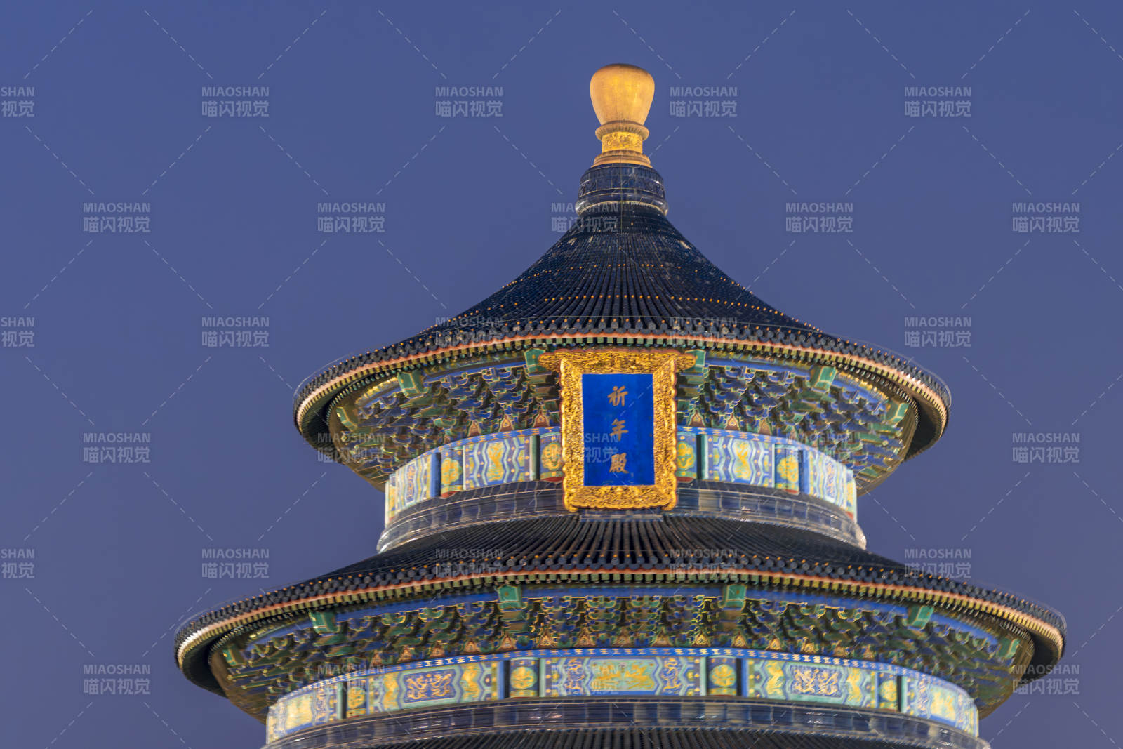 天坛祈年殿夜景-摄影图