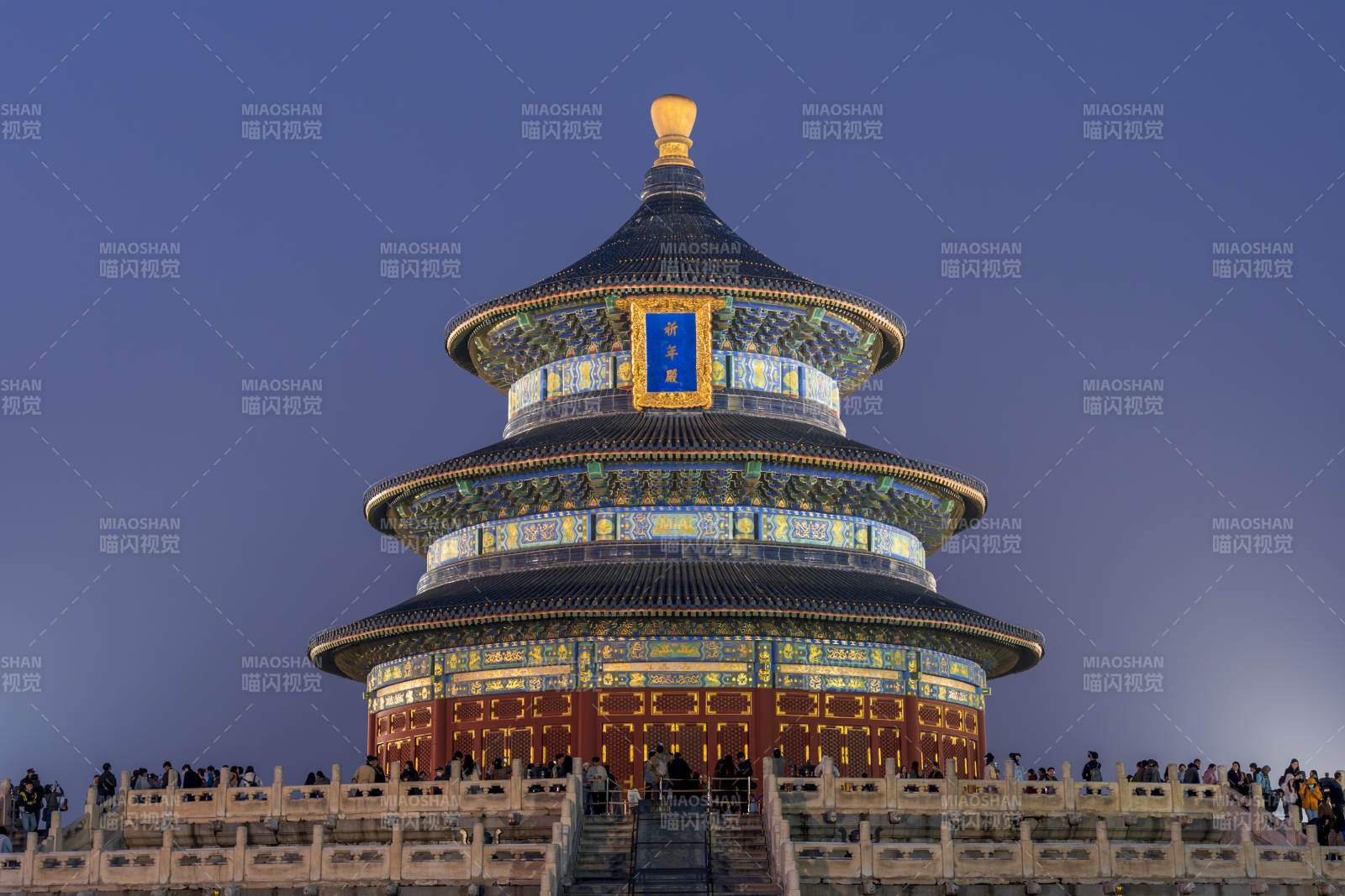 天壇祈年殿夜景-攝影圖