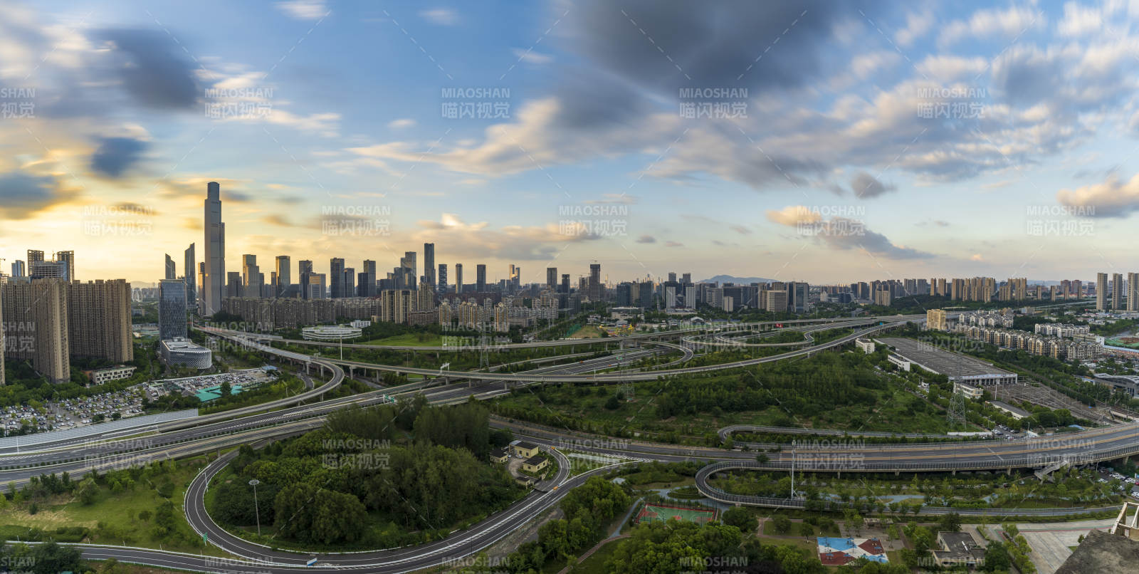 南京城市天际线全景-摄影图