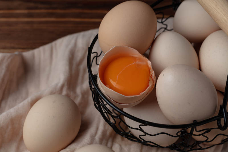 新鮮雞蛋特寫