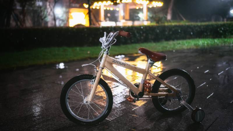雨夜中的小自行車