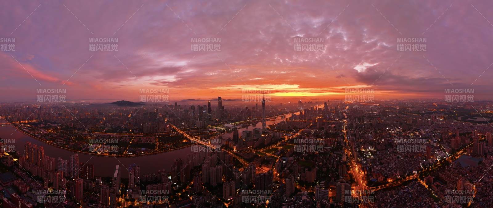 城市暮色璀璨-攝影圖