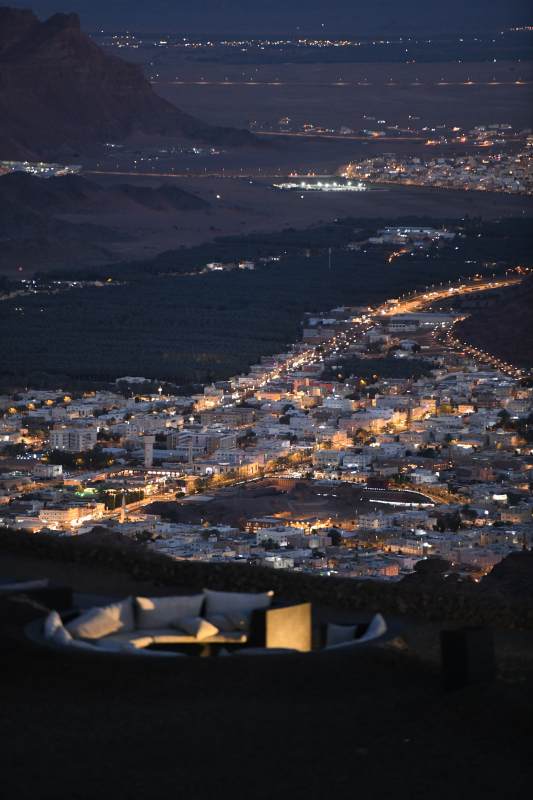 夜幕下的城市燈火